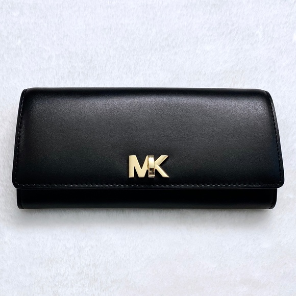 NEW MICHAEL KORS Large Black Leather Wallet - Picture 1 of 10